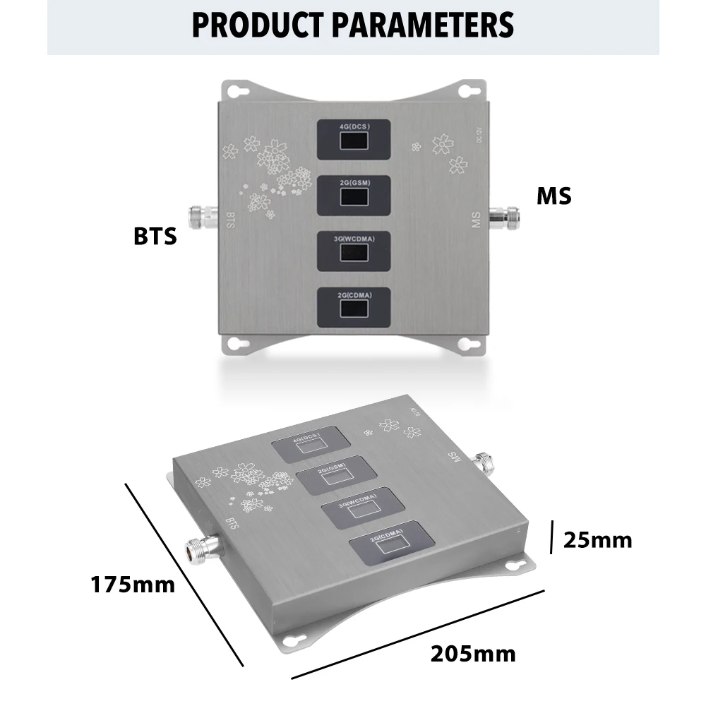 800 900 1800 2100MHz wwmacniacz sygnału telefonu komórkowy czterozakresowy wzmacniacz sygnału komórkowego 2G 3G 4G LTE Repeater komórkowy GSM DCS