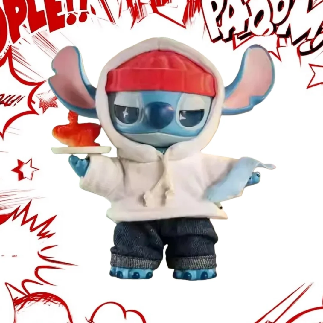 Caja ciega de vinilo de la serie Disney Stitch Gen Z Street, modelo de punto móvil, colgante para mochila, regalo de cumpleaños y Navidad