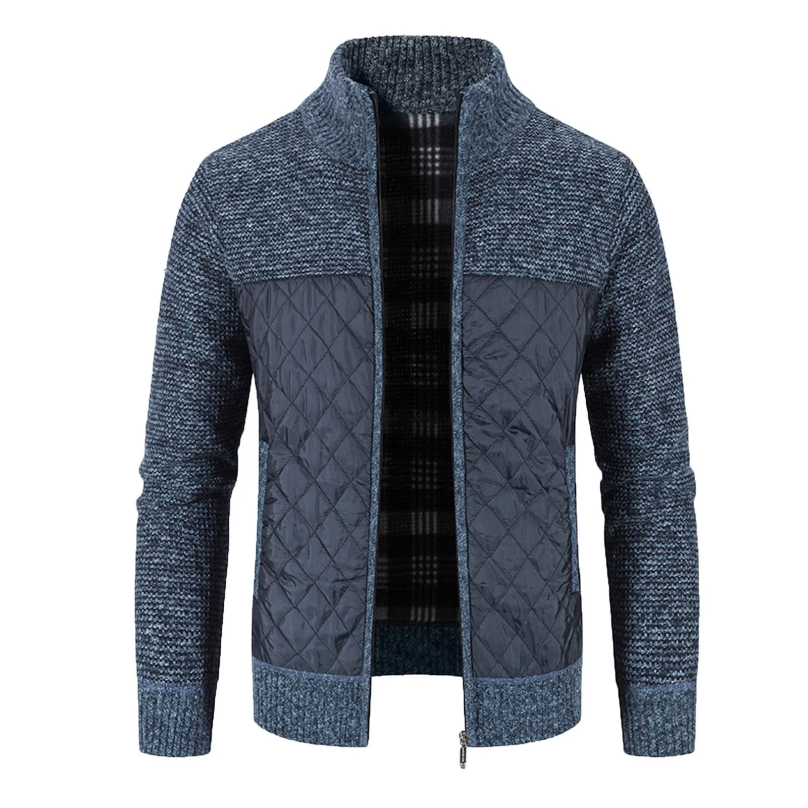 

Autumn Winter Cardigan Men Fleece Warm Zipper Sweaters Jackets Mens Slim Fit Knitted Sweatercoat Thick Cardigan Sweater Coat Men