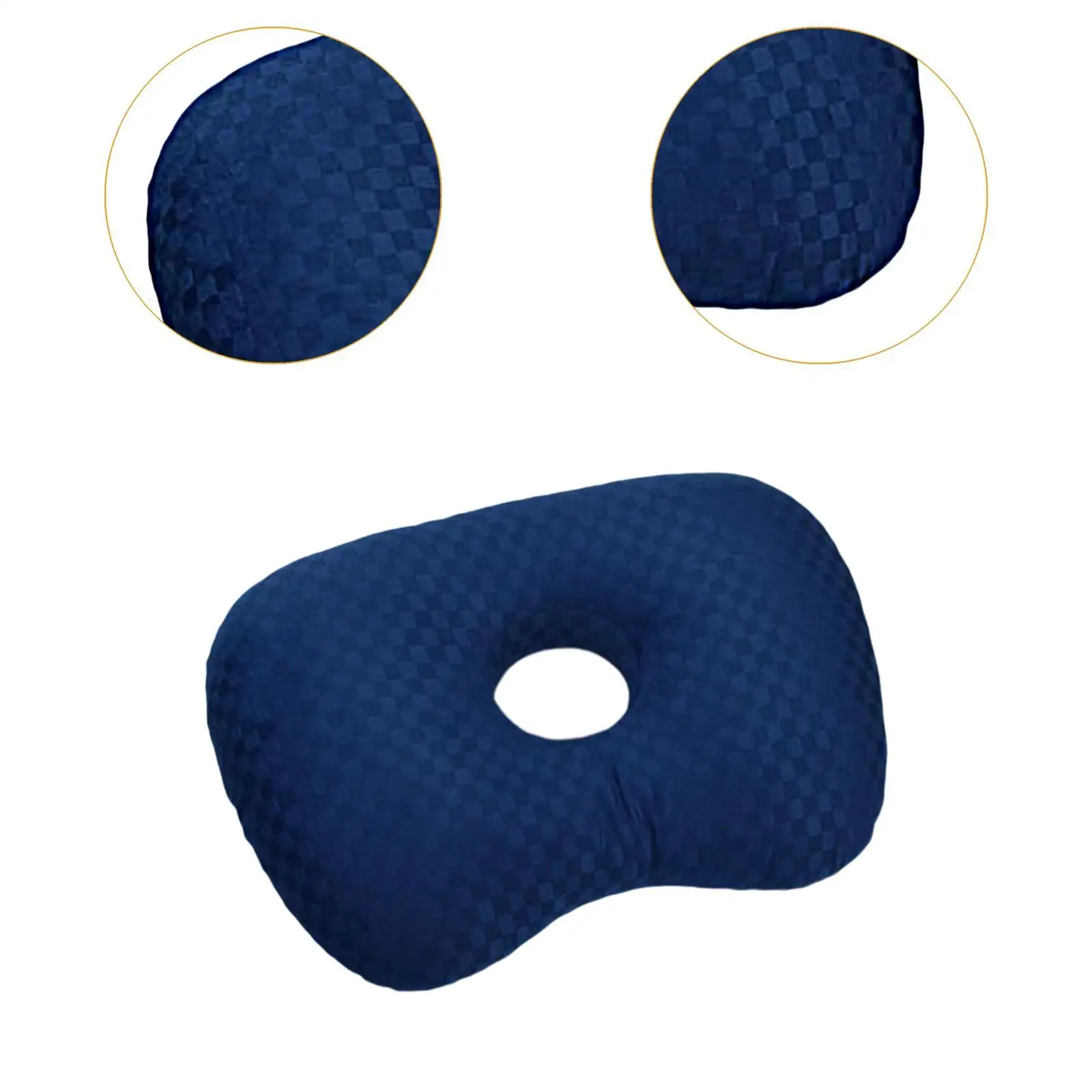 Soft Washable Ear Guard Pillow Cushion Sleeping Pillow Innovative Ear Hole Design for Comfort Home Office Travel