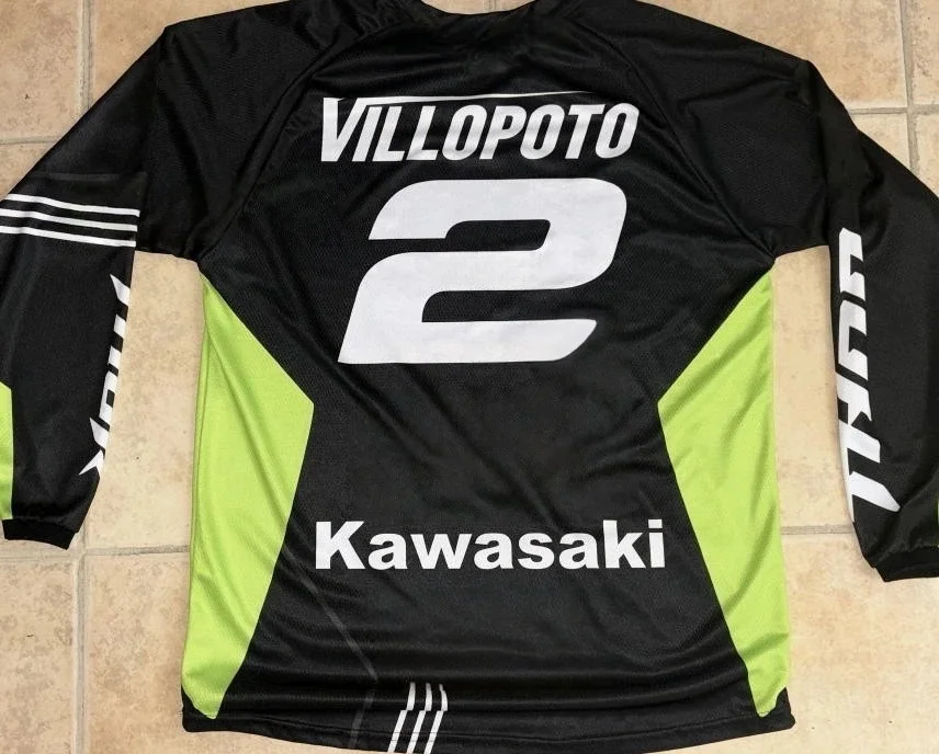 

Kawasaki летние виды спорта на открытом воздухе модная быстросохнущая дышащая мотоциклетная тонкая спортивная удобная рубашка с длинными рукавами с длинными рукавами