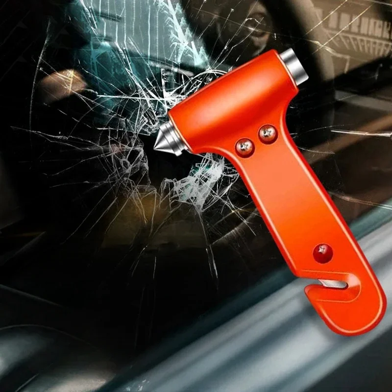 Be Prepared For Any Emergency With The Two-in-one Safety Hammer!