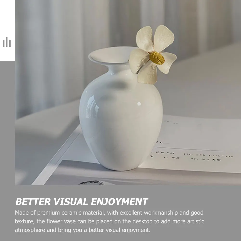 

2Pcs Ceramic Flower Vase Desktop Vase Ornament Floral Arrangement Container Home Decor Flower Holder