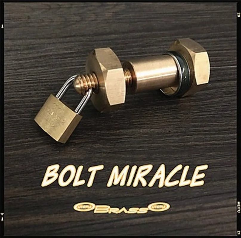 

Bolt Miracle (Brass) Close Up Magic Tricks Magician Party Bar Illusions Gimmick Props Mentalism Ring Come Into Bolt Magic Funny