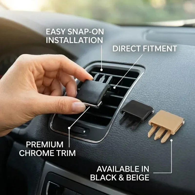 Vent Slider Replacement Adjustment Lever for Broken Universal Car Air Conditioning AC Outlet Tabs Durable ABS/PP Material