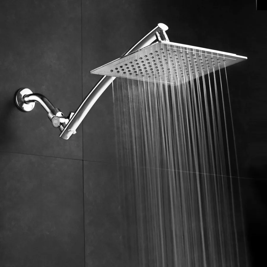 

Mega Size 9-Inch Chrome Face Square Rainfall Showerhead Chrome