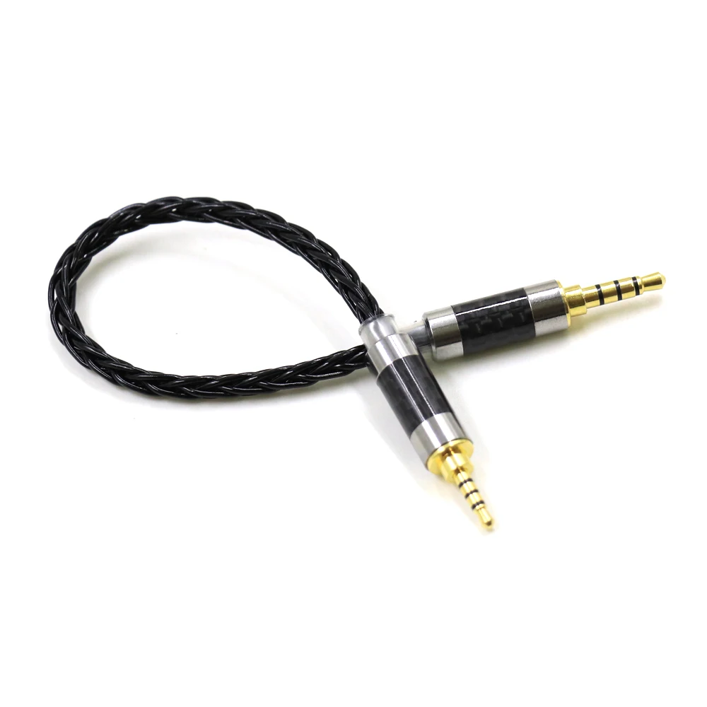 8-жильный 7N посеребренный 2,5 мм TRRS сбалансированный штекер на 3,5 мм TRRS сбалансированный штекерный аудиокабель-адаптер с разъемом 2,5–3,5