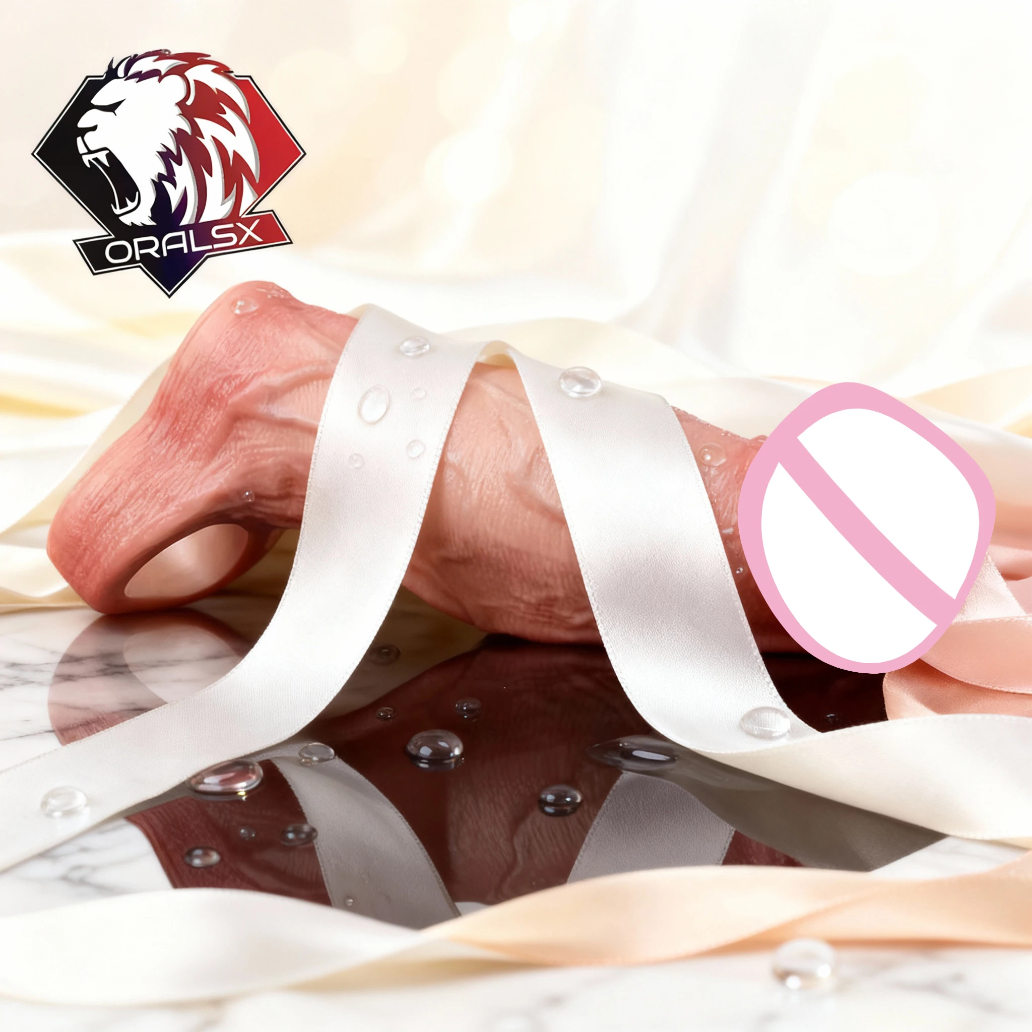 ORALSX واقعية الجوف دسار غمد كبير القضيب كم مفتوح العضوية ديك المكبر الذكور غطاء الديك لعبة الجنس قابلة لإعادة الاستخدام للرجال الكبار