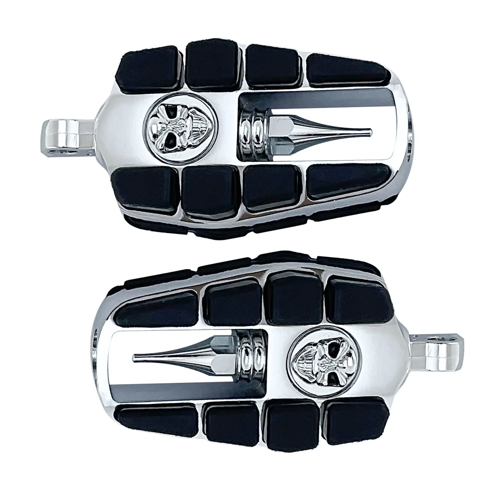 Motorcycle Chrome Highway Skull Foot Pegs for Harley Davidson Softail Sportster Dyna Street Bob Touring