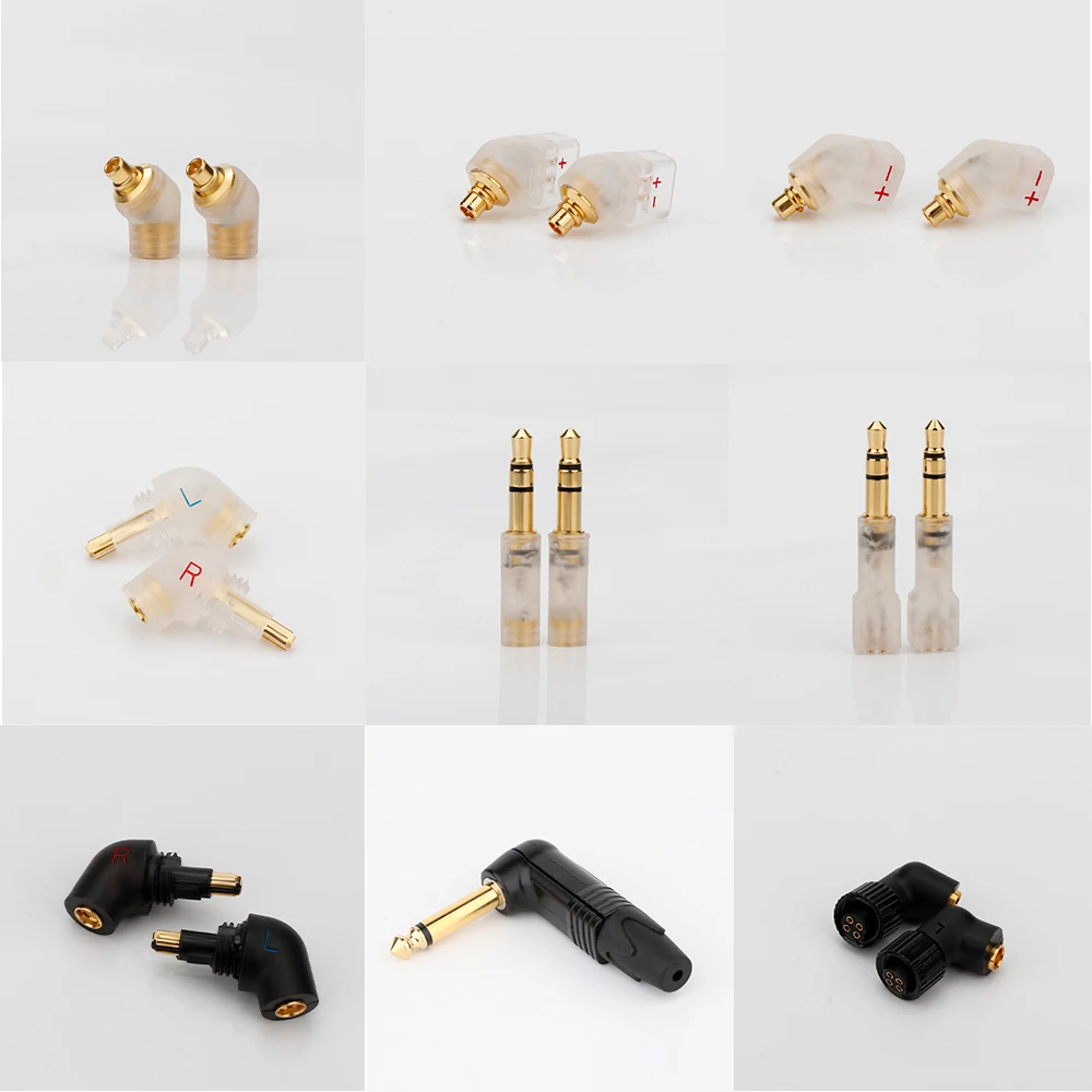 HIFI Headphone Jack Adapter MMCX 2-pin 0.78mm Flat Groove Earphone Protector 3.5mm/IE3001/JH Headphone Connector for Sony