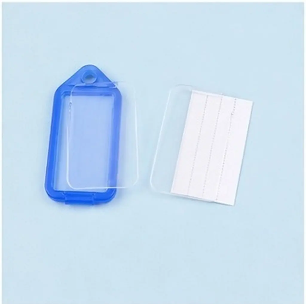 20pcs Colorful Plastic Key Tags With Metal Ring Luggage Id Label Keychain For Keys Pet Tags Hotels Classification