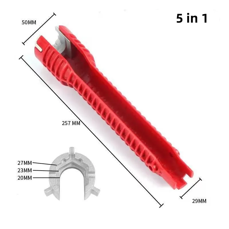 8 In 1/5 In 1 Faucet and Sink Installer Wrench Plumbing Tools Wrench Multifunctional English Key Repair Plumbing Spanner Tool