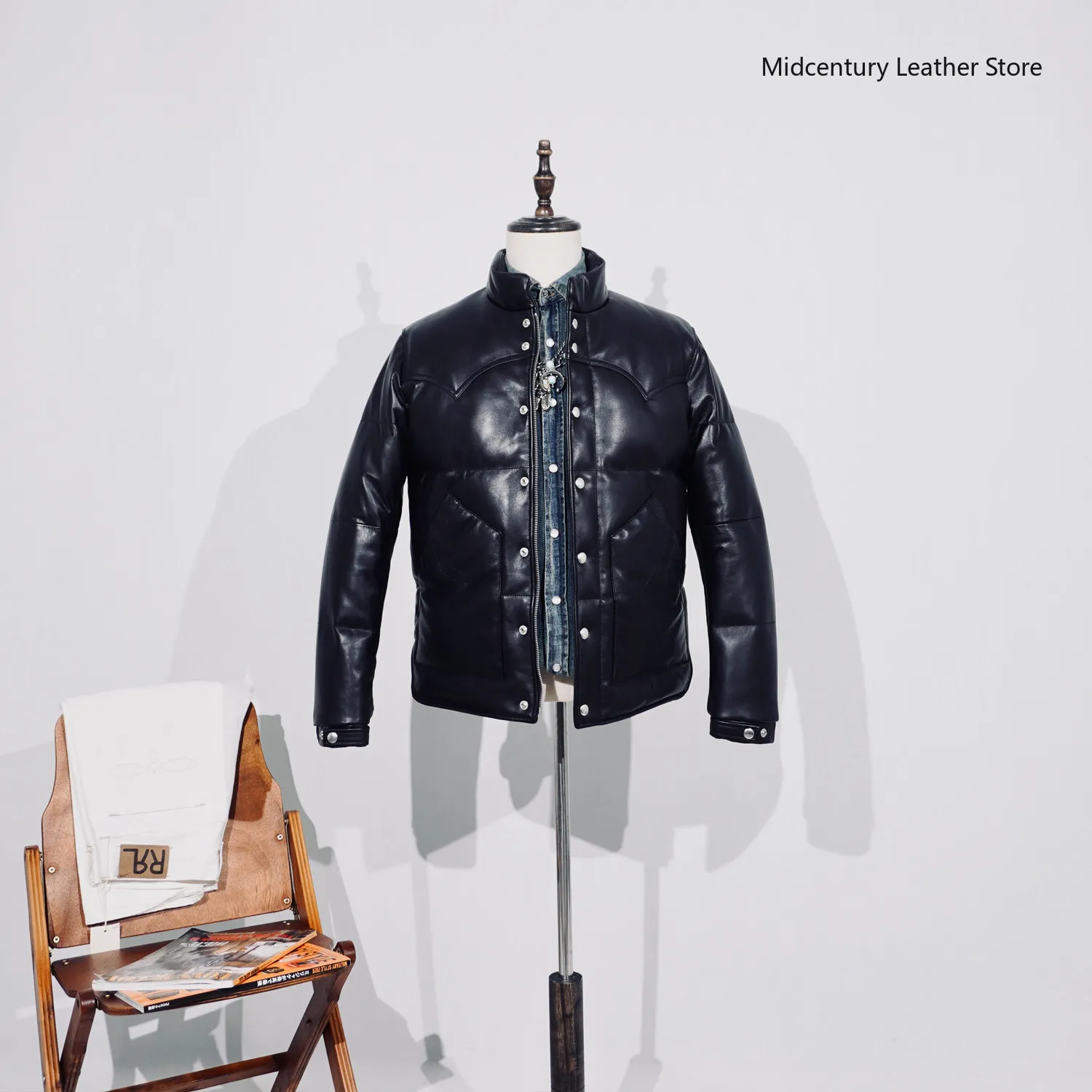 

New Zealand sheepskin fluffy cold-proof super thick down jacket