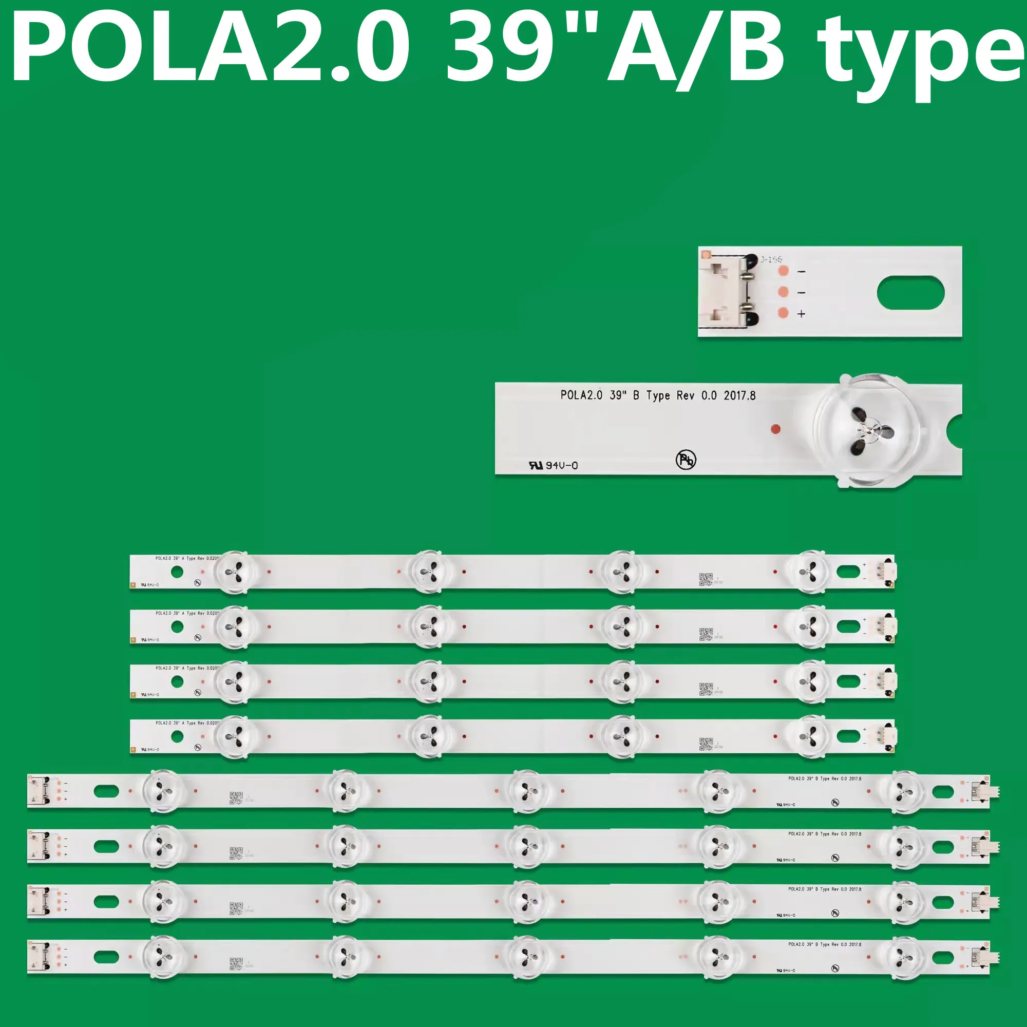 

10Lot=80PCS LED Backlight Strip For POLA 2.0 POLA2.0 39"A/B type 39LN540V 39LN570V 39LN575V 39LN578V 39LN613V 39LN5708 39LN5758