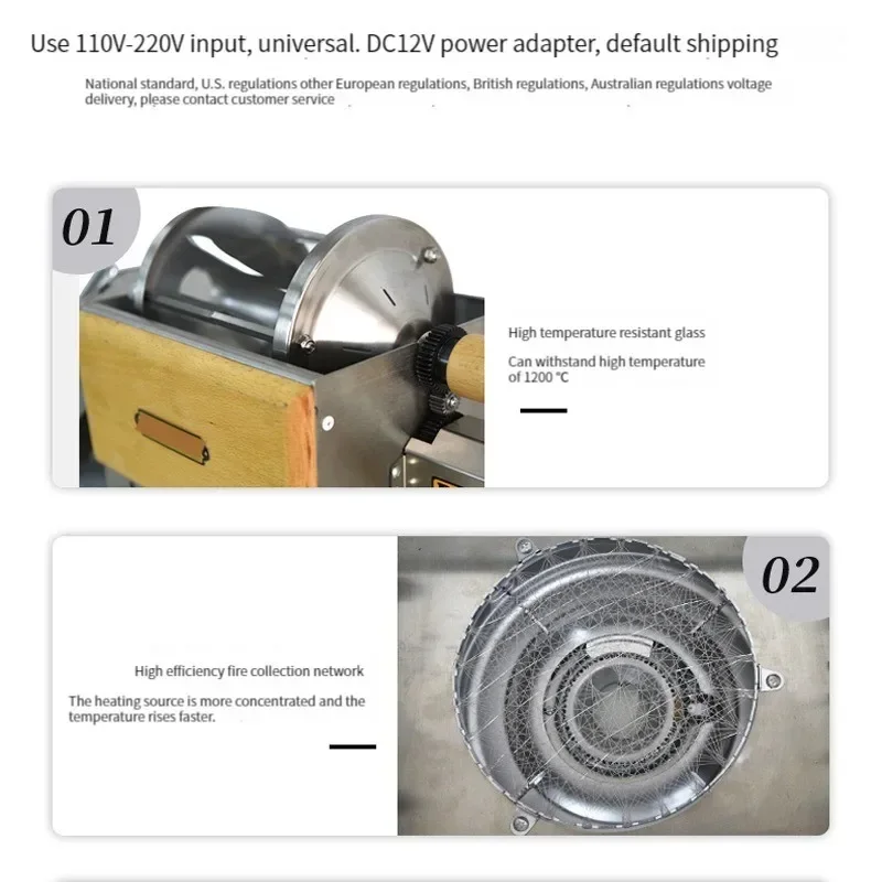 الأجهزة المنزلية التي تعمل يدويًا بشكل مباشر، محمصة قهوة يدوية صغيرة تجارية أوتوماتيكية
