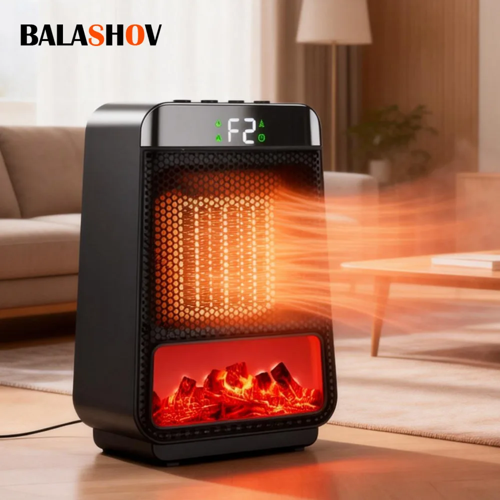 Calentador eléctrico portátil de escritorio, ventilador de calefacción PTC de 1000W, soplador de aire caliente para el hogar y la Oficina, Mini calentador de espacio