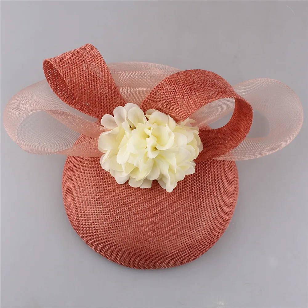 Lavender Flower Women Fascinator Hat Cocktail Millinery Church Headband Elegant Fancy New Headpiece Nice Show Party Mesh Caps