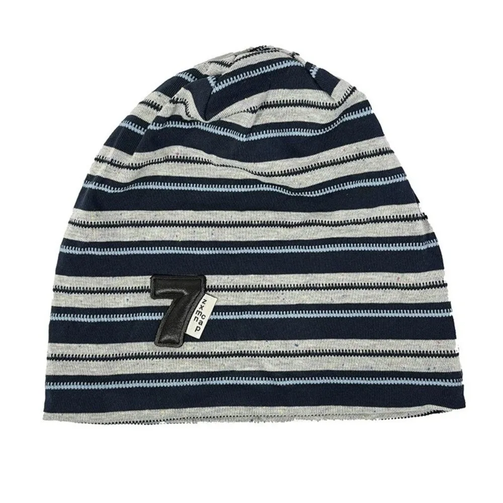 

Vintage Korean Y2k Striped Cap Spring Autumn Breathable Baggy Strip Hat Slouchy Soft Beanie Hats Outfits