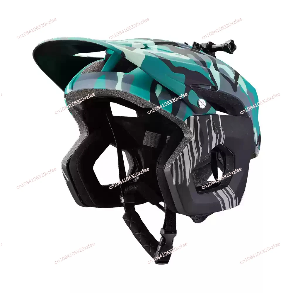 Downhill trail half helmet with lights, riding equipment, safety helmet, outdoor bike helmet, mountain bike