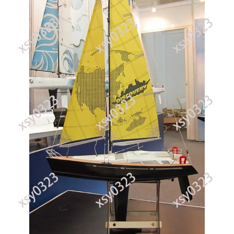 Premium Fiberglass Remote Control Sailboat Model Electric Version Simulation RC Boat for Collection