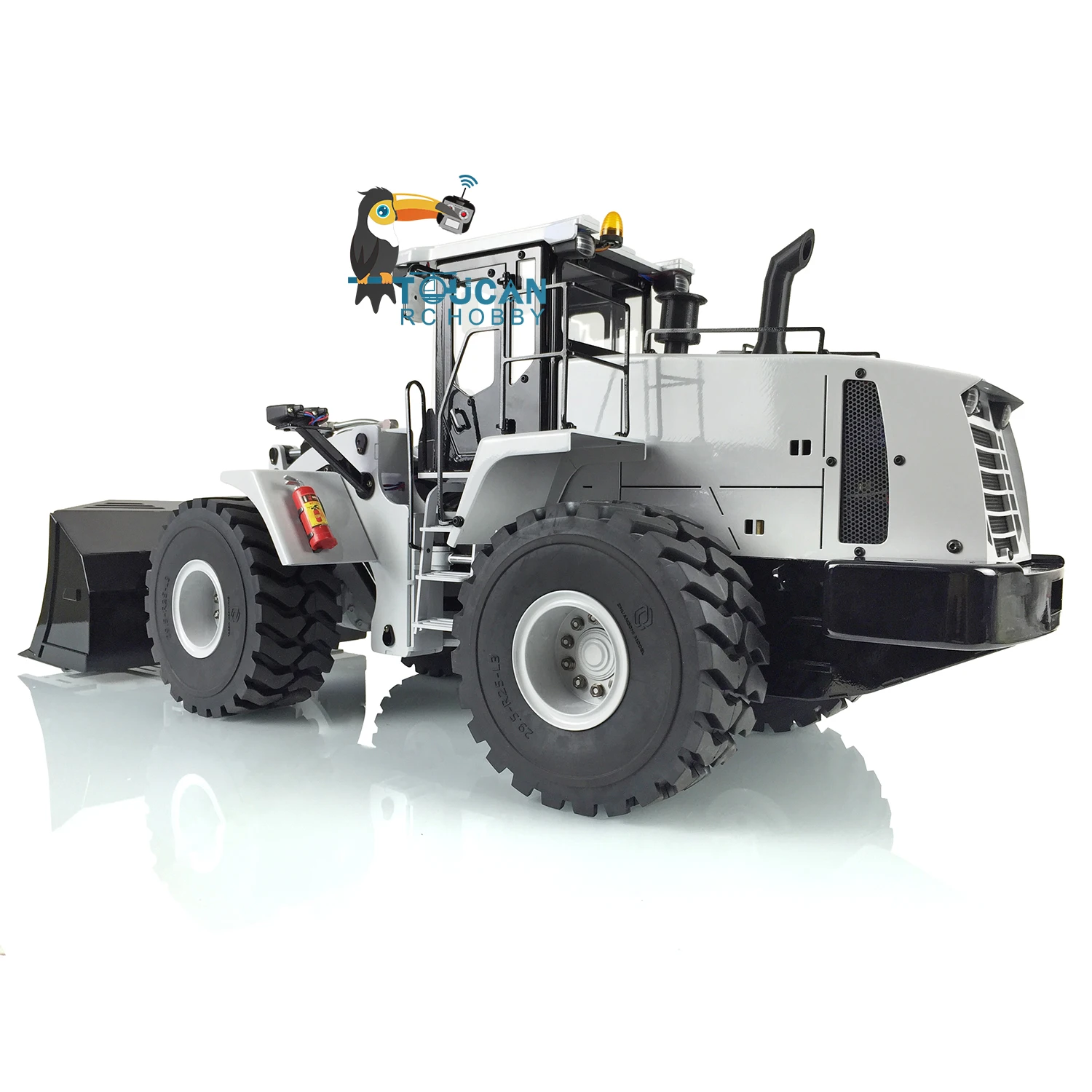 Metal 1/14 Hydraulic RC Loader Model Car ESC Motor Lights Sound System Assembled Charger Remoted Earth Mover Toys THZH1287