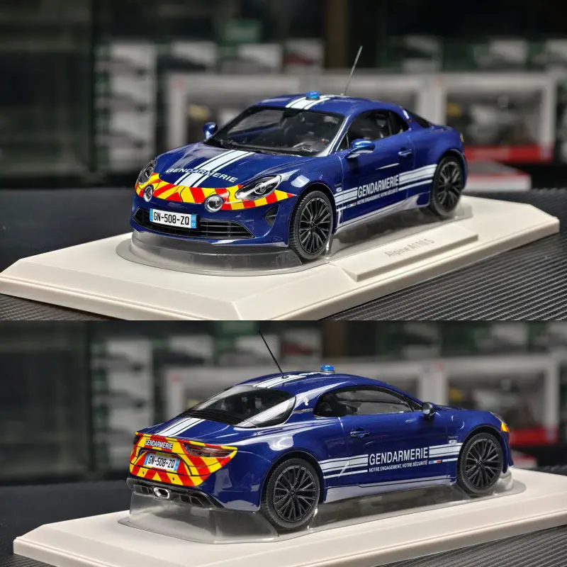 

Модель полицейского автомобиля Norev Alpine A110s 2023 года, масштаб 1:18, литая под давлением, из сплава