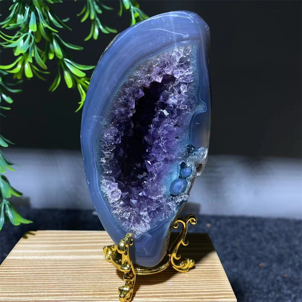 Agate Amethyst Specimen Cluster Stone Quartz Minerals Healing Living Gemstone Reiki Geode Room Decoration Indie Home Aquarium