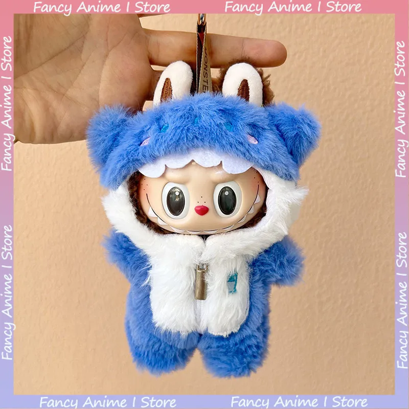 Macacão de tubarão kawaii para boneca labubu, roupas, acessórios para coreia, kpop exo labubu, roupas, presente diy para v1 v2 v3 labubu