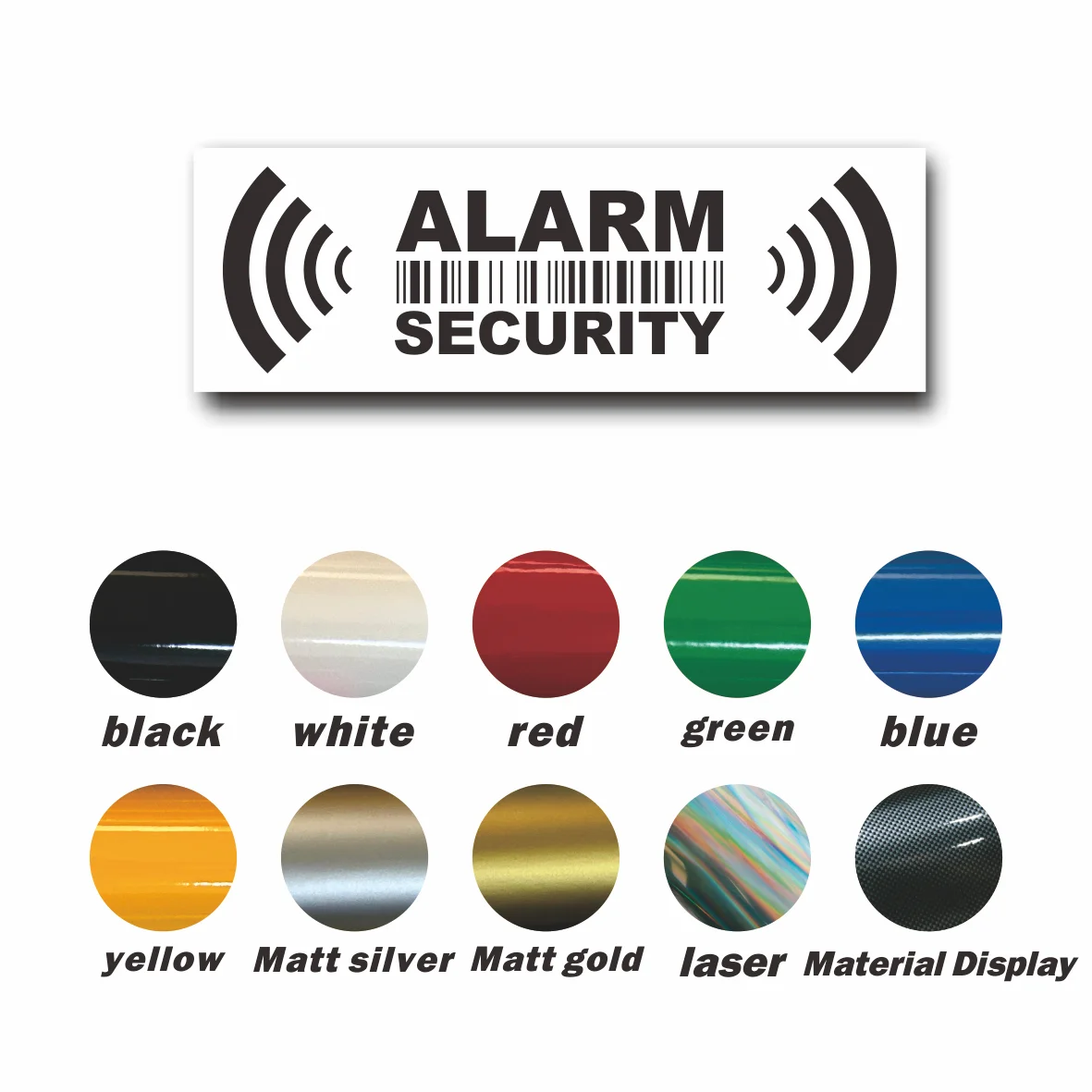 

6PCs 7.4x2.5cm Premium Vinyl Security Alarm Warning Stickers - High-Visibility Decals for Home & Vehicle Safety