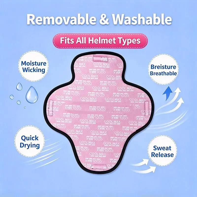 【CMO】1Pcs Breathable Motorcycle Helmet Insert Liner Cap Cushion Pad Quick-drying Sweat Wicking Helmet Insulation Lining Pad