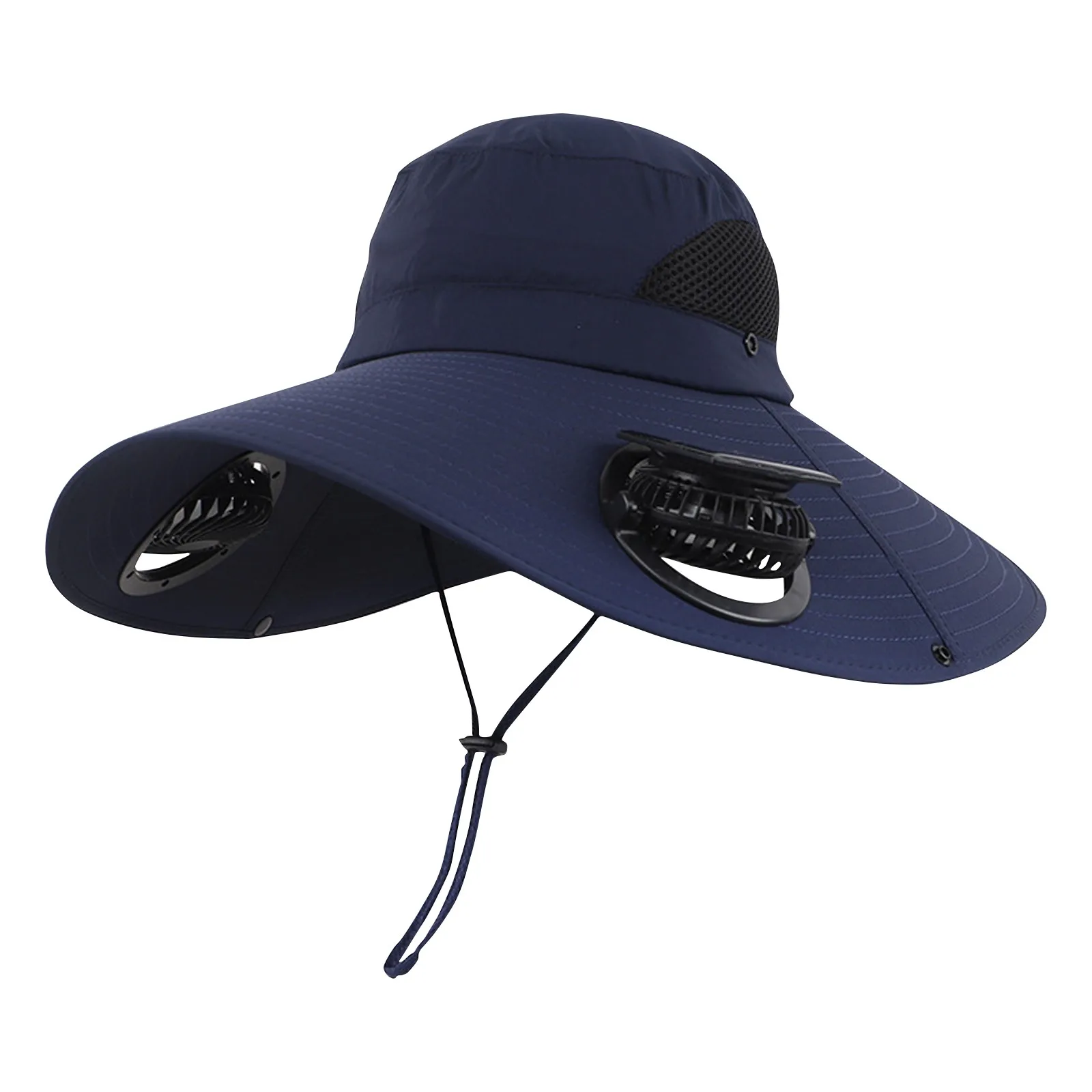 قبعة مروحة تعمل بالطاقة الشمسية قبعة صيفية قبعة صيد للحماية من الشمس تظليل تكييف الهواء صياد تسلق الجبال قبعة حماية من الأشعة فوق البنفسجية