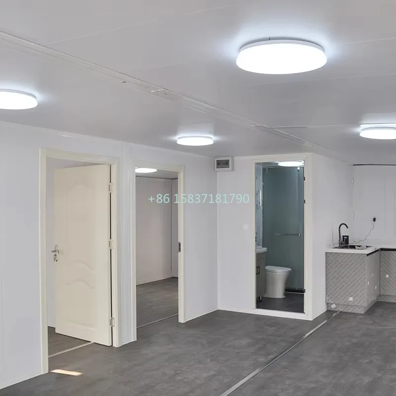 Luxury Container House Double Wing Extension Steel Prefabricated Container House 20ft Easy Install Foldable Office Unit Hotel