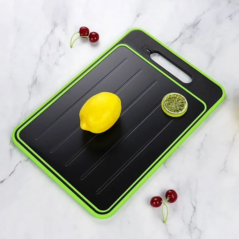 

Double Sided Cutting Board with Thawing Function Kitchen Grinding Chopping Multifunctional Sharpener Grinding Cutting Board