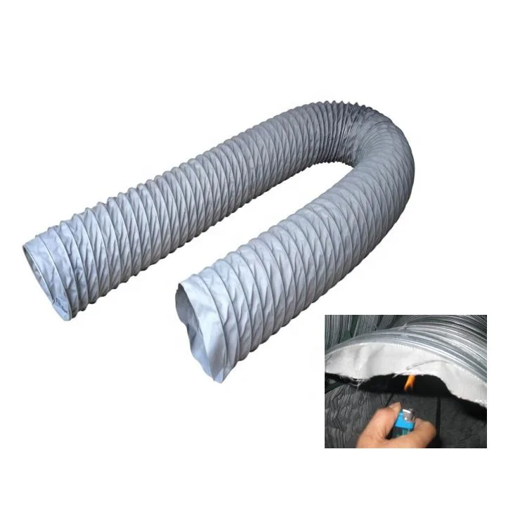 

Industrial Style Grey High-Temperature PVC Fiberglass Fabric Air Duct Flexible For Outdoor & Staircase Use