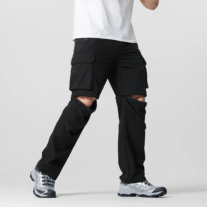بنطال كارجو قابل للتحويل للمشي لمسافات طويلة للرجال، مقاوم للماء، سريع الجفاف، خفيف الوزن، سحاب قابل للإزالة، مثالي للمغامرات الخارجية وصيد الأسماك والتخييم، معدات المشي لمسافات طويلة متعددة الاستخدامات لجميع المواسم. #3
