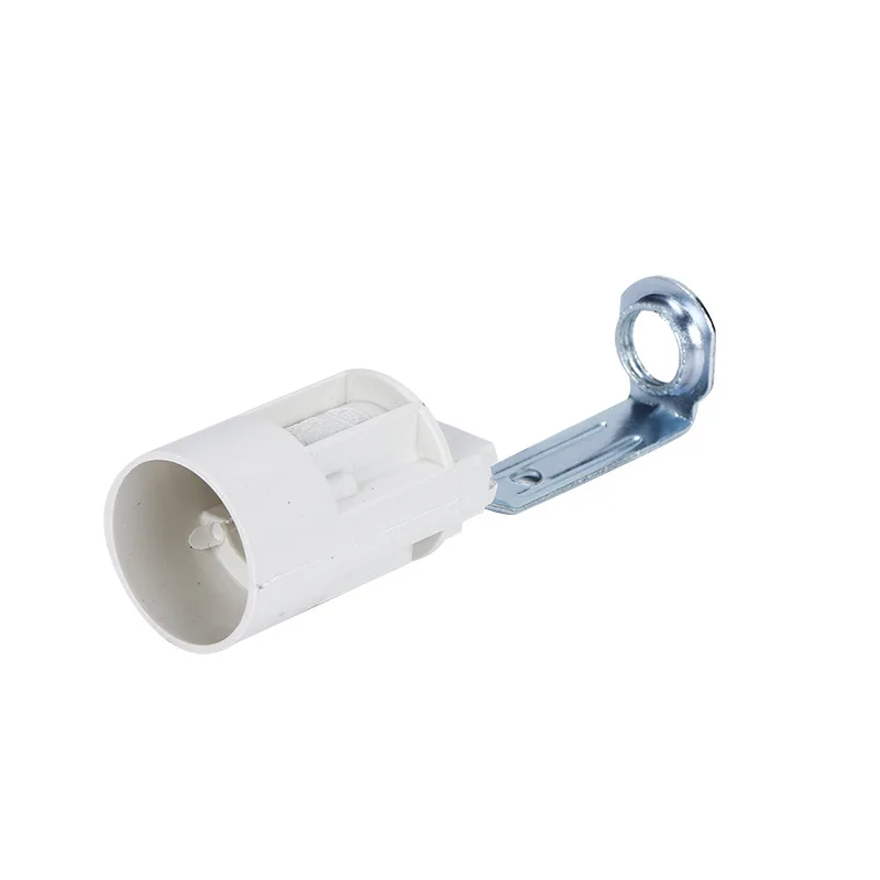 1PCS White Plastic E14 Screw Base Tall Lamp Holder Candle Style LED Bulb Socket 4A 250V