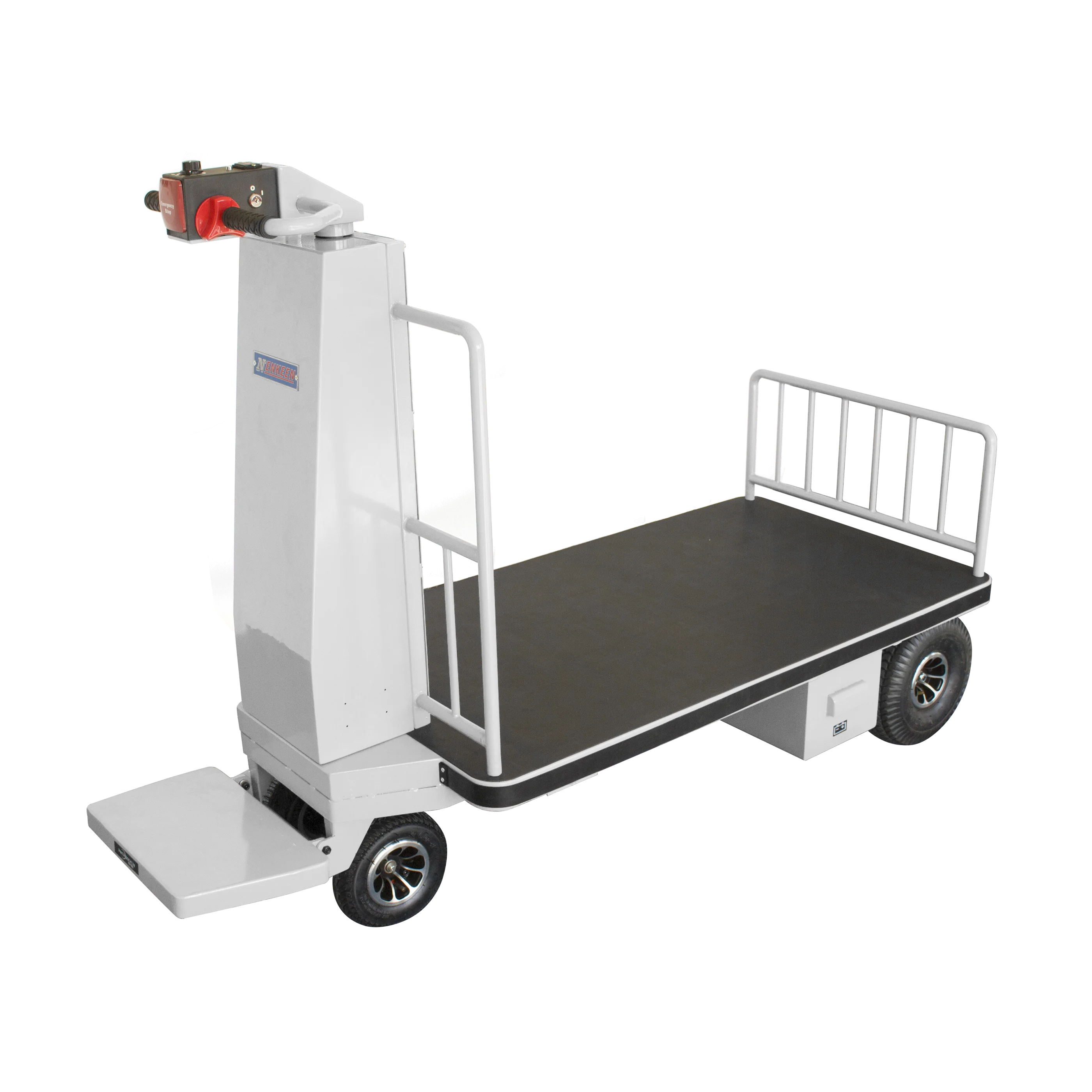 

NK 118 Wholesale Standing Driving Type Electric Trolley Powered Electric Flat Cart Outdoor Heavy Duty Truck
