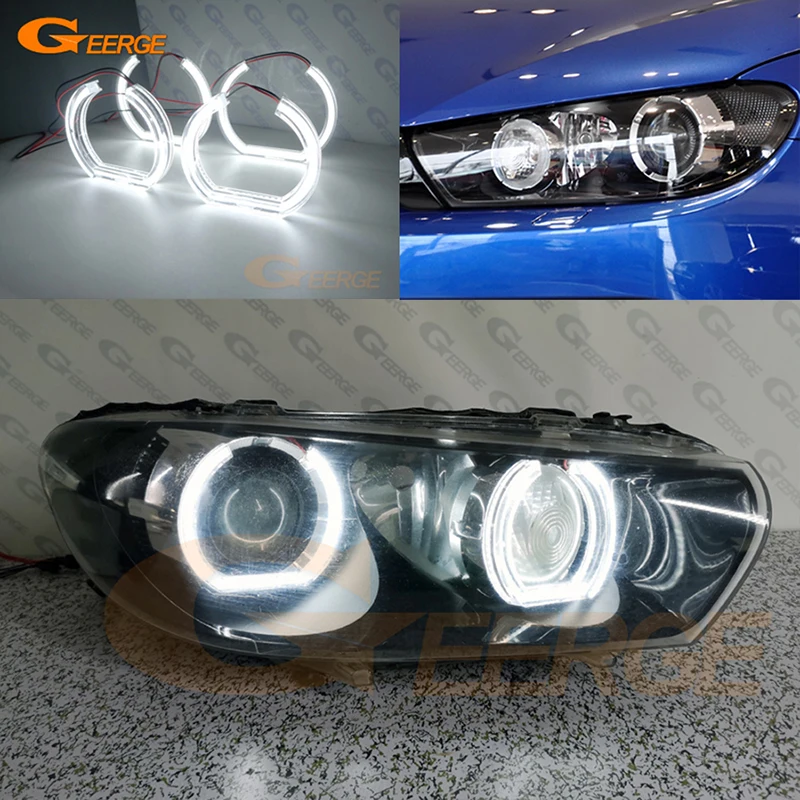 

For Volkswagen VW Scirocco III 2008 - 2011 2012 2013 Excellent Day Light Ultra Bright DTM U Style Led Angel Eyes Kit Halo Rings