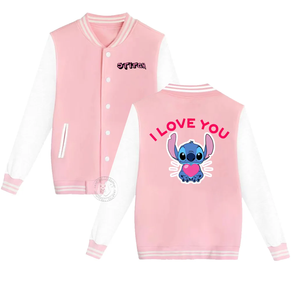 

Disney Children Stitch holds a love print Fall/Winter baseball uniform for students ages 2-14 Boys and girls padded jacket jacke