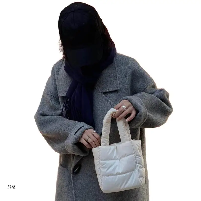 D0UD Solid Color Quilted Handbag Stylish Crossbdoy Shoulder Bag for Women Girls