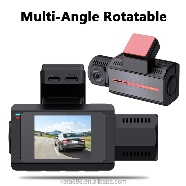 سيارة Dvr داش كام دوبل كامارا 4k + 2k واي فاي عدسة مزدوجة الأمامي والخلفي 4k + 2k داش كاميرا سيارة الصندوق الأسود داشكام سوني الاستشعار مع نظام تحديد المواقع