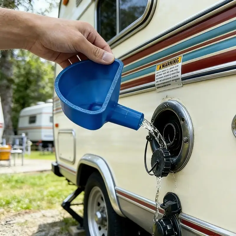 

J0MA Practical 3D Printed RVs Accessory Water Funnel For Trailers And Motorhomes Campers Water Inlet Funnel