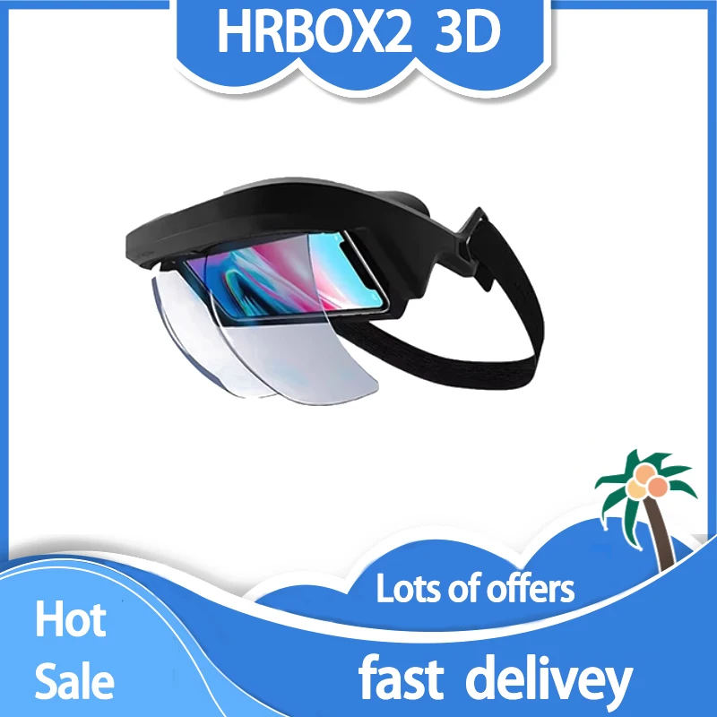 نظارات AR الذكية ثلاثية الأبعاد للفيديو الواقع المعزز VR غطاء للأذنين لعبة الواقع الافتراضي - سماعة AR/VR لهواتف iPhone وAndroid