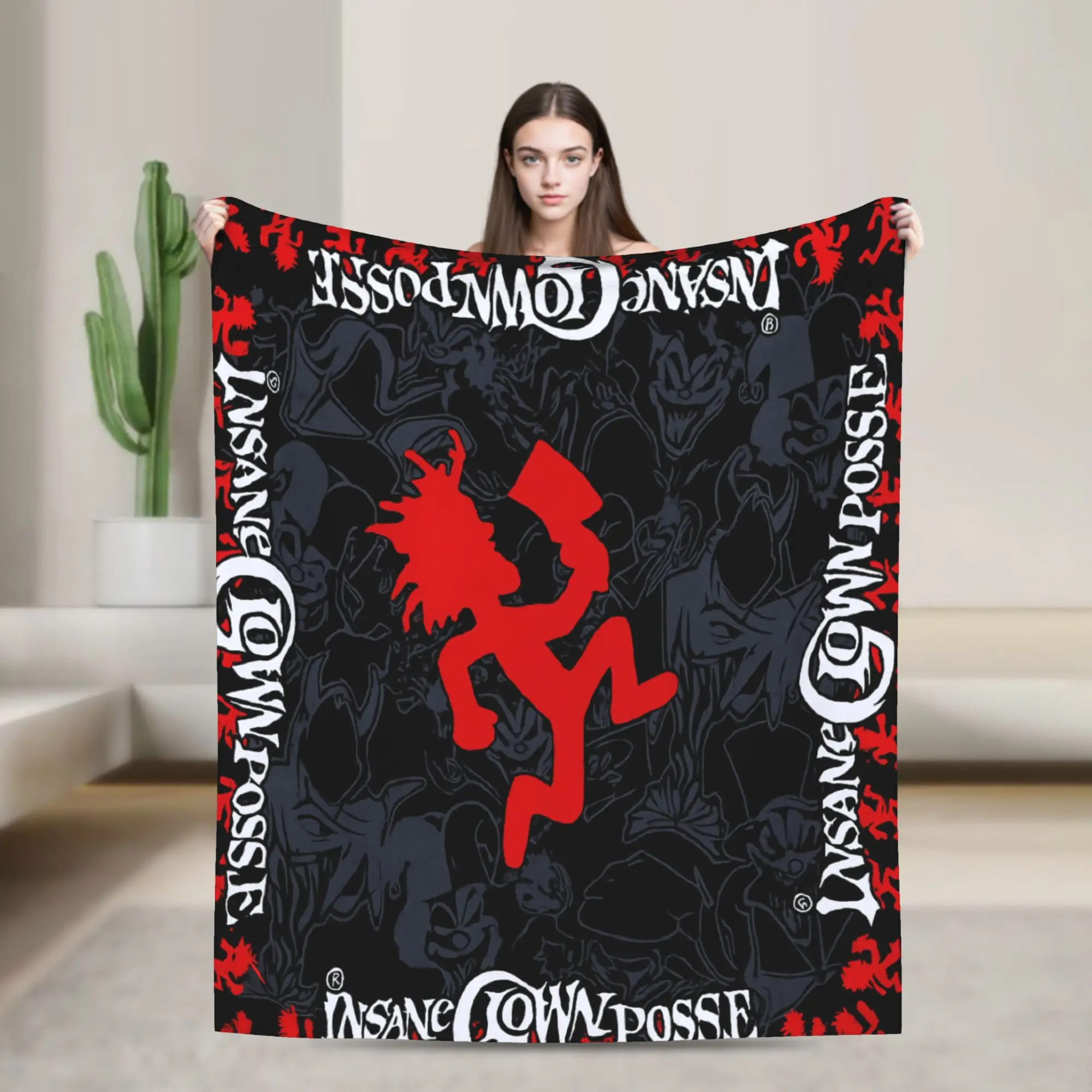 Insane Clown Posse band Super Soft Blanket  Students Plush Throw Blanket Novelty Outdoor Flannel Bedspread Sofa Bed Cover
