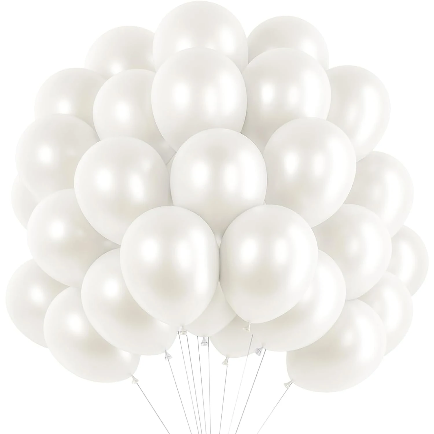 5/10/12inch Pearl White Balloons Bright Cream Clear White Latex Balloons for Birthday Wedding Anniversary Baby Shower Decoration