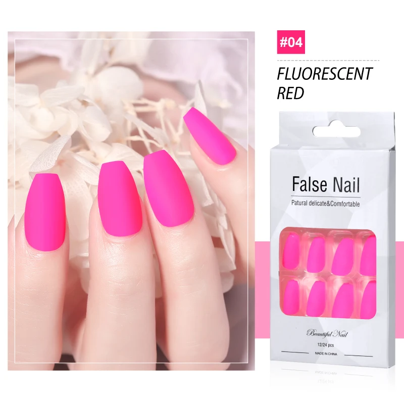 Luaa suggerimenti per Nail Art fluorescenti multiforme Glow-In-Dark unghie finte luminose balletto stampa sulle unghie Set lumache staccabili