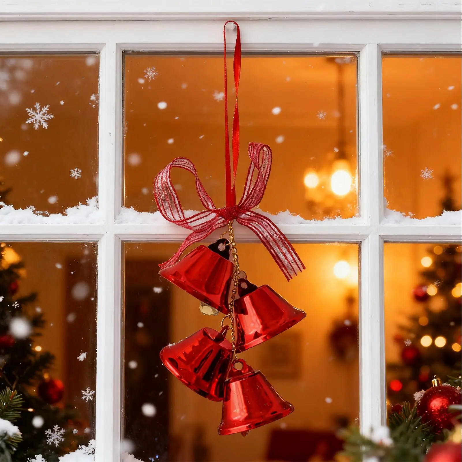 أجراس عيد الميلاد للديكور المعادن زينة عيد الميلاد الزفاف جلجل المعلقات مع القوس لحفل زفاف المنزل مزرعة داخلي