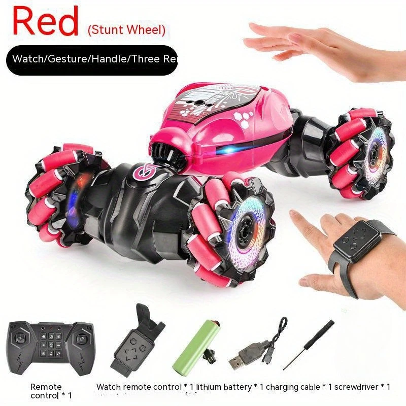 Gesture Deformation Remote Control Twist Four-Wheel Drive 360° Rotating Climbing Racing Boy Off-Road Vehicle RC Car w/ LED Light
