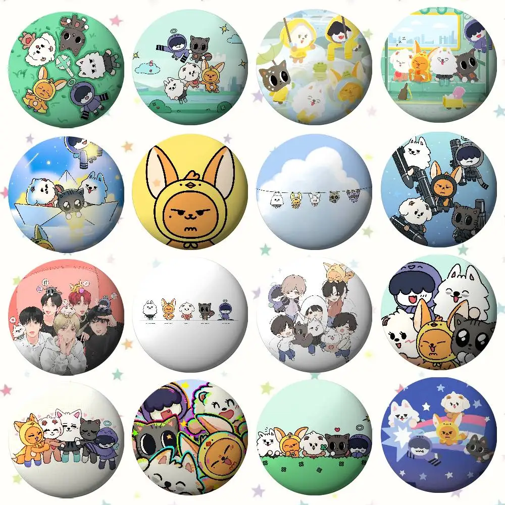 لطيف A-TXT-Es شارات الكرتون المشجعين الكرتون التلبيب دبابيس بروش شعار الحلي هدايا الناس ظهره ديكور قطع المجوهرات