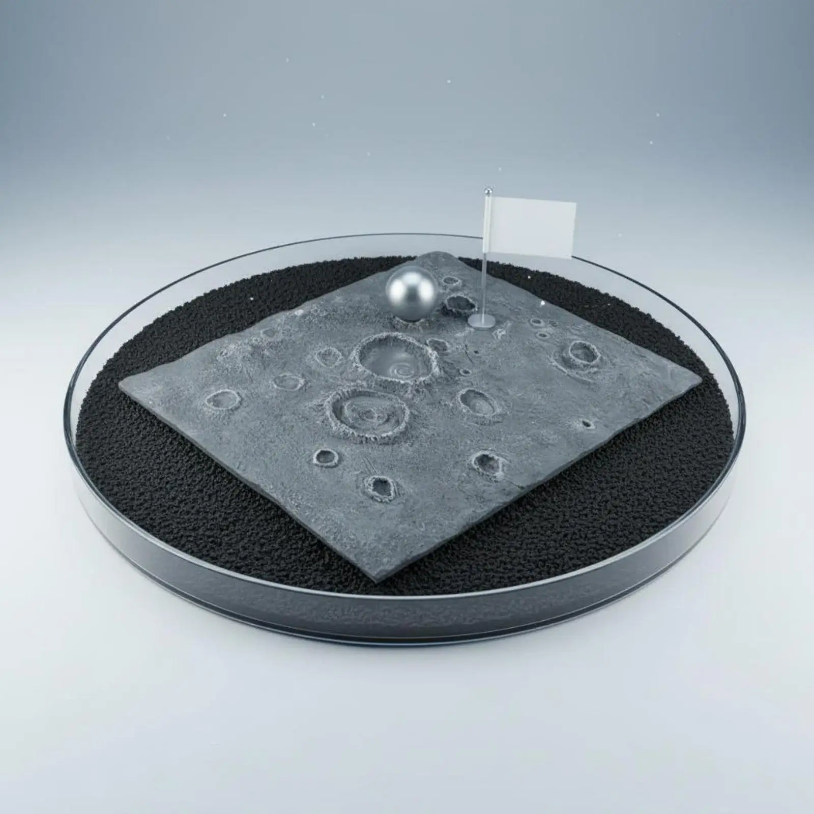 Resin Display Base with Moon Surface Detail for Mecha Figure Stand Diorama Scene Prop for Photography and Creative Display